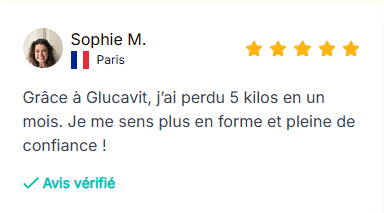 Avis positif de Sophie M. sur l'intégration de Glucavit dans sa routine pour un meilleur confort quotidien.