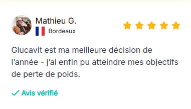 Avis positif de Matheus G. sur l'intégration de Glucavit dans sa routine pour un meilleur confort quotidien.